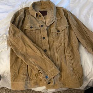 Tan Corduroy Shirt Jacket A&F